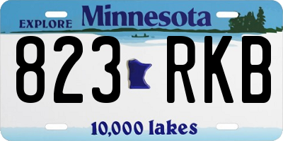 MN license plate 823RKB