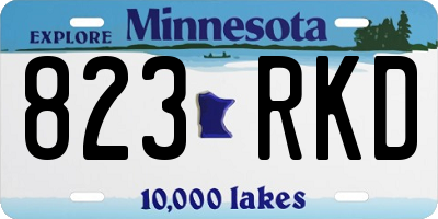 MN license plate 823RKD