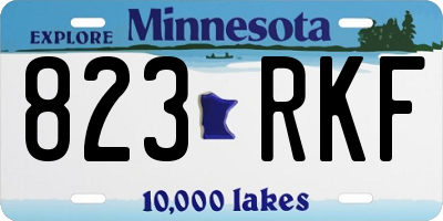 MN license plate 823RKF