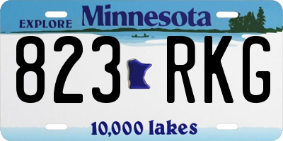 MN license plate 823RKG
