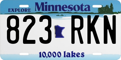 MN license plate 823RKN