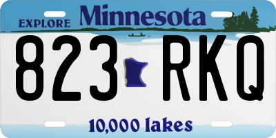 MN license plate 823RKQ