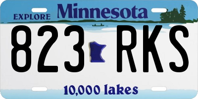 MN license plate 823RKS