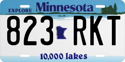 MN license plate 823RKT
