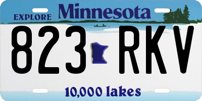 MN license plate 823RKV