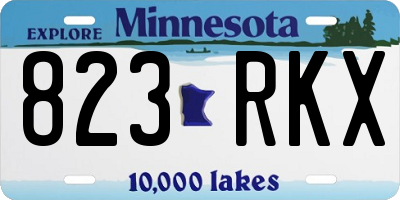 MN license plate 823RKX