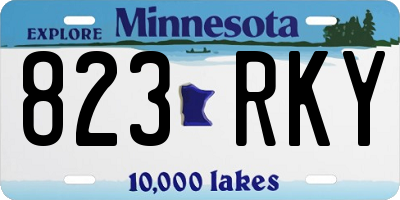 MN license plate 823RKY