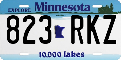MN license plate 823RKZ