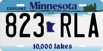 MN license plate 823RLA