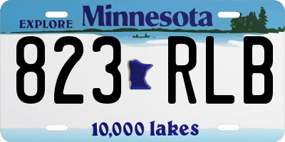 MN license plate 823RLB