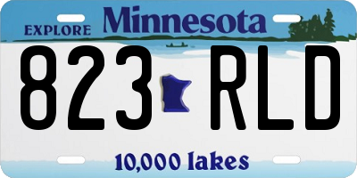 MN license plate 823RLD