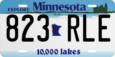 MN license plate 823RLE