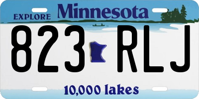 MN license plate 823RLJ