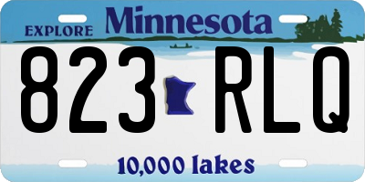 MN license plate 823RLQ