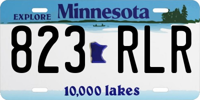MN license plate 823RLR