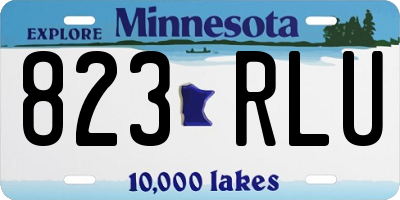 MN license plate 823RLU