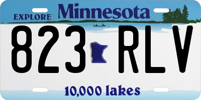 MN license plate 823RLV
