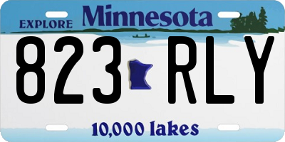 MN license plate 823RLY