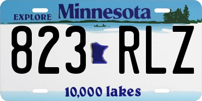MN license plate 823RLZ