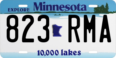 MN license plate 823RMA