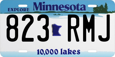 MN license plate 823RMJ