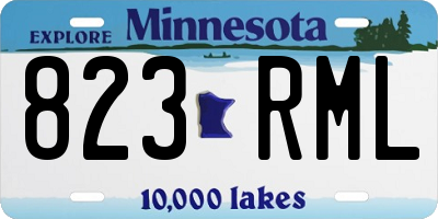 MN license plate 823RML