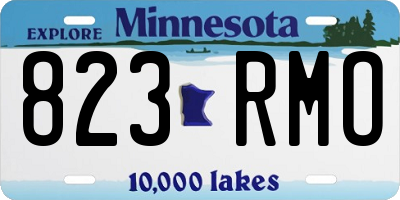 MN license plate 823RMO