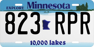 MN license plate 823RPR