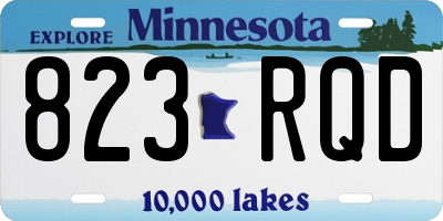 MN license plate 823RQD