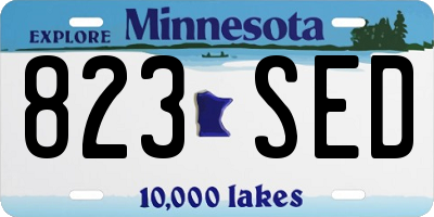 MN license plate 823SED