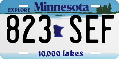 MN license plate 823SEF