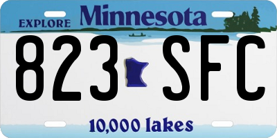 MN license plate 823SFC