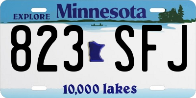 MN license plate 823SFJ