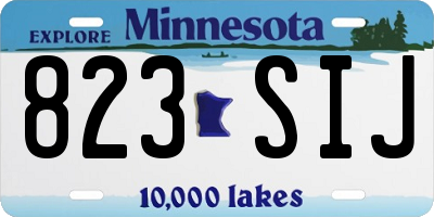 MN license plate 823SIJ