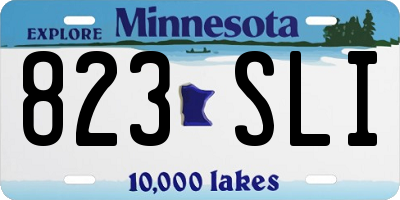 MN license plate 823SLI