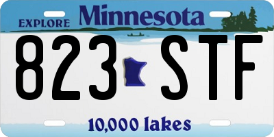 MN license plate 823STF