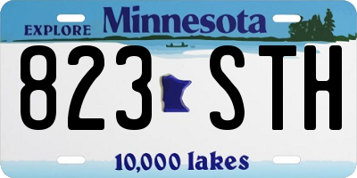 MN license plate 823STH