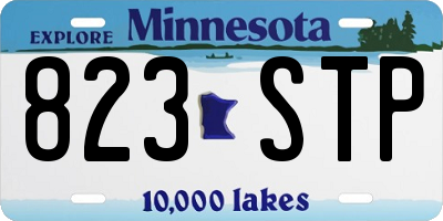 MN license plate 823STP