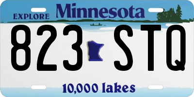MN license plate 823STQ