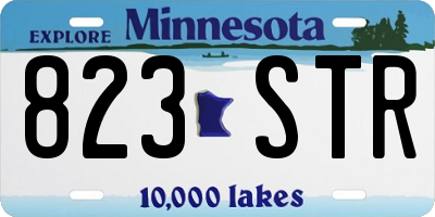 MN license plate 823STR