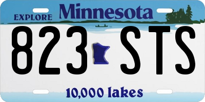 MN license plate 823STS