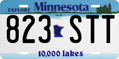 MN license plate 823STT