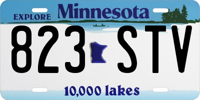 MN license plate 823STV