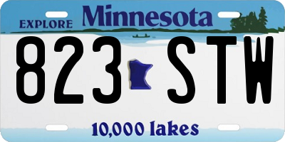 MN license plate 823STW