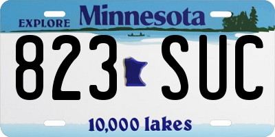 MN license plate 823SUC