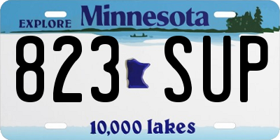 MN license plate 823SUP