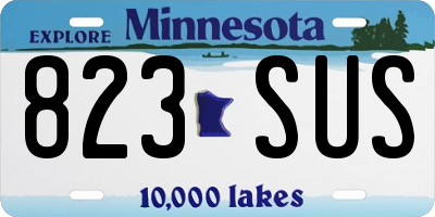 MN license plate 823SUS