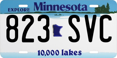 MN license plate 823SVC