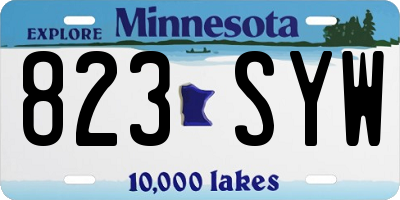 MN license plate 823SYW