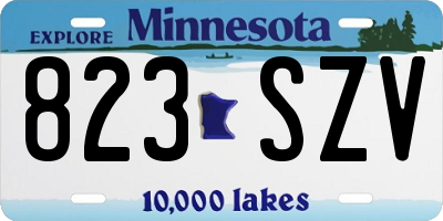 MN license plate 823SZV